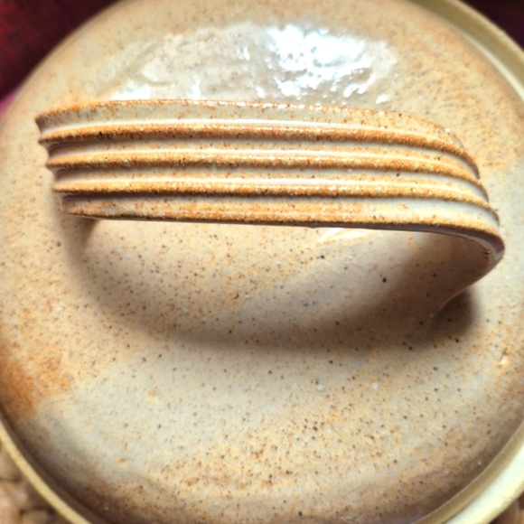 Large Vtg  Earthwear Golden Brown Pottery Dish/Bowl W/Lid Heavyweight - Picture 5 of 11